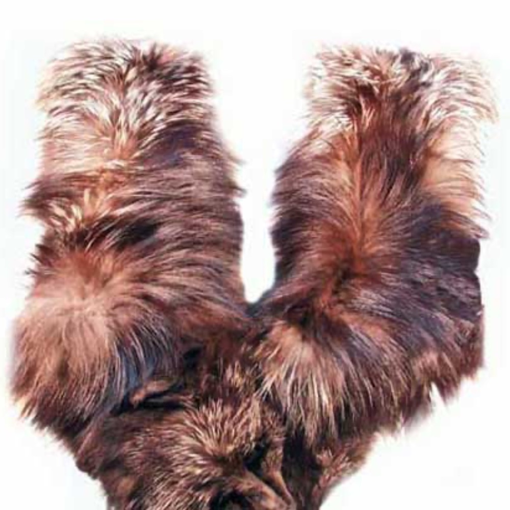 SILVER FOX VEST, SOFT FUR BOTH SIDES, SILVER/BROWN/BLACK, ONE SIZE FITS MOST,